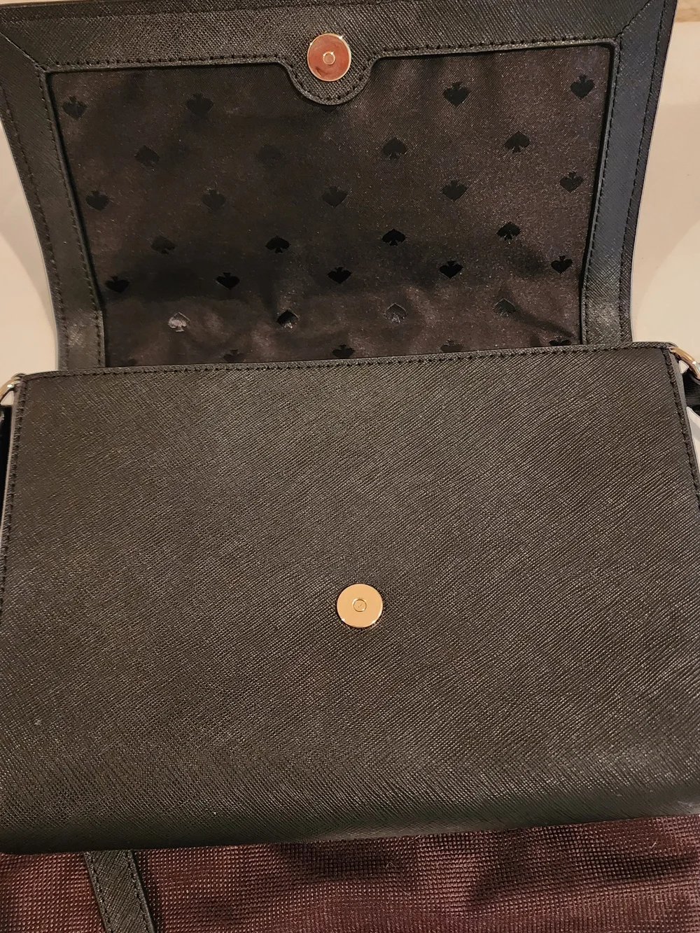 Kate Spade Cove Street Dody Saffiano Leather Flap Crossbody Bag - Black